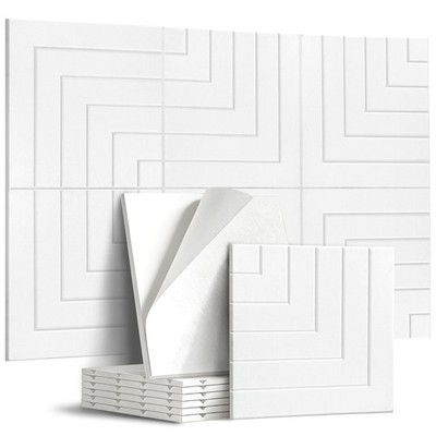 6 Pack Acoustic Panels, 23.6x23.6 Inch Sound Proof Panels for Walls, Self-Adh...