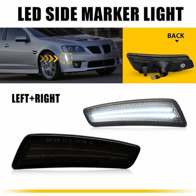 For 2008 09 Pontiac G8 Smoked Side Marker Signal Light Kit White Left Right EXXI