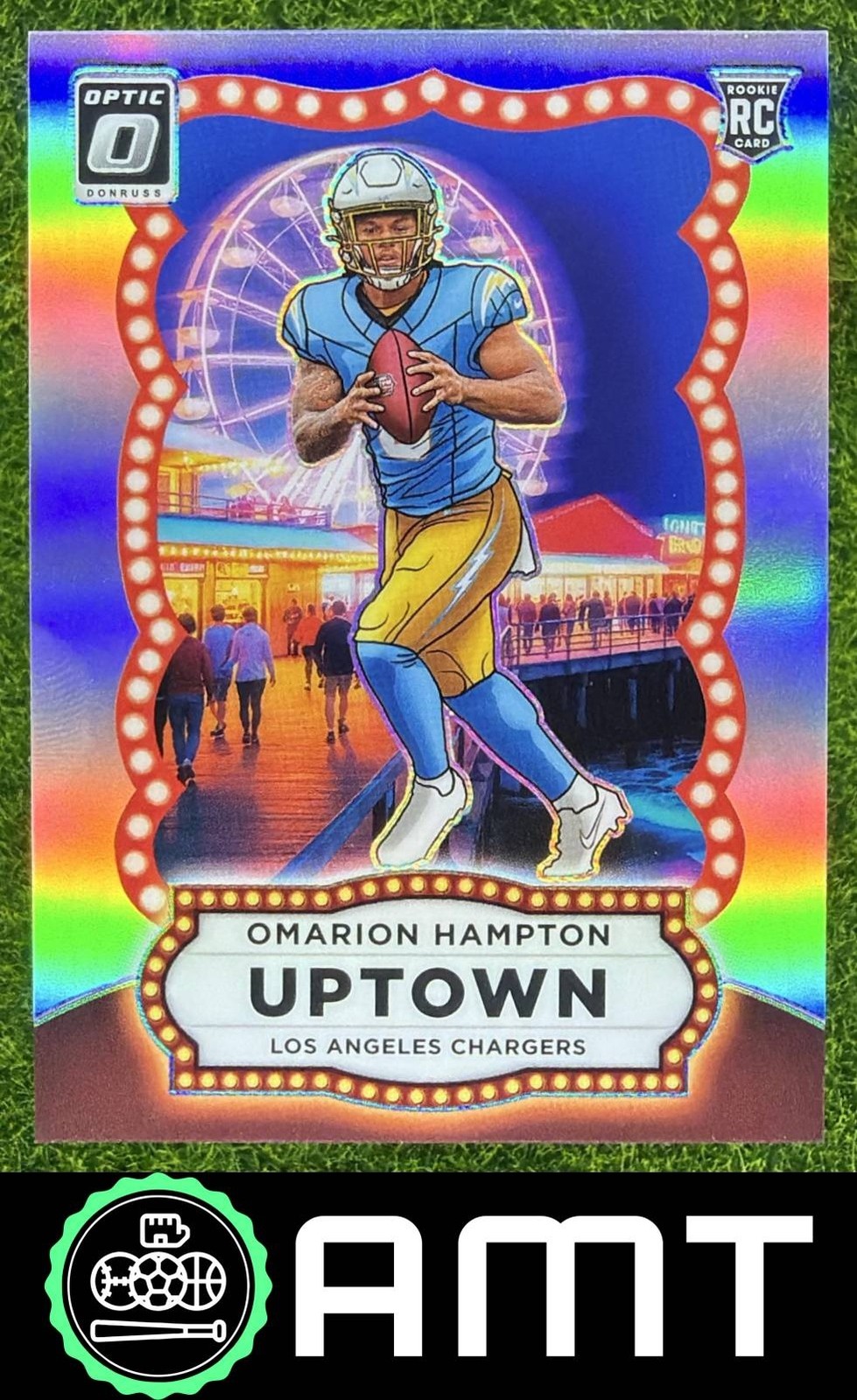 Omarion Hampton RC 2025 Panini Donruss Optic Uptown Los Angeles Chargers #16