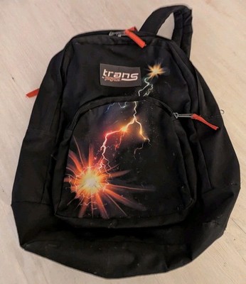 Trans by JanSport Backpack Black Lightning Electric Bolt Graphic Print