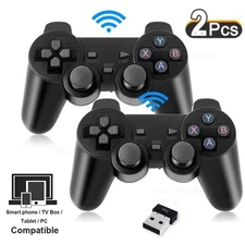 2PCS 2.4GHz Wireless Gamepad USB Controller Joystick for PC Android TV BOX