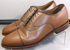 222982 PF50 MELTON MEN SHOE SIZE 9 M TAN LEATHER LACE-UP BY JOHNSTON MURPHY