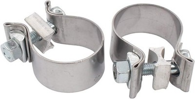 2 PCS 1.75 Stainless Steel Muffler Exhaust Clamp For Electra Glide Road King