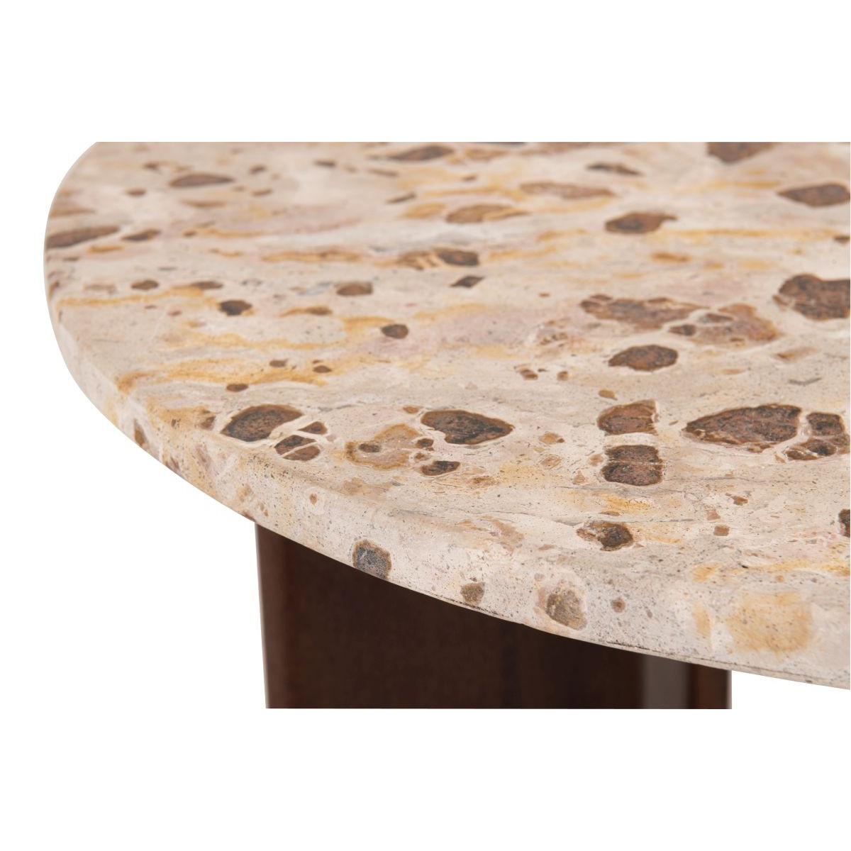 Table en marbre de salon Mathilde guéridon beige minéral