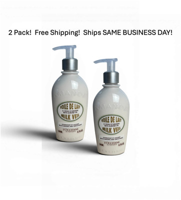 2PACK L'OCCITANE Almond Milk Veil 240ml/8.1oz Body Lotion PUMP