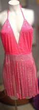 Fashion Nova Neon Pink Halter Fringe Women's Dance Dress Size M