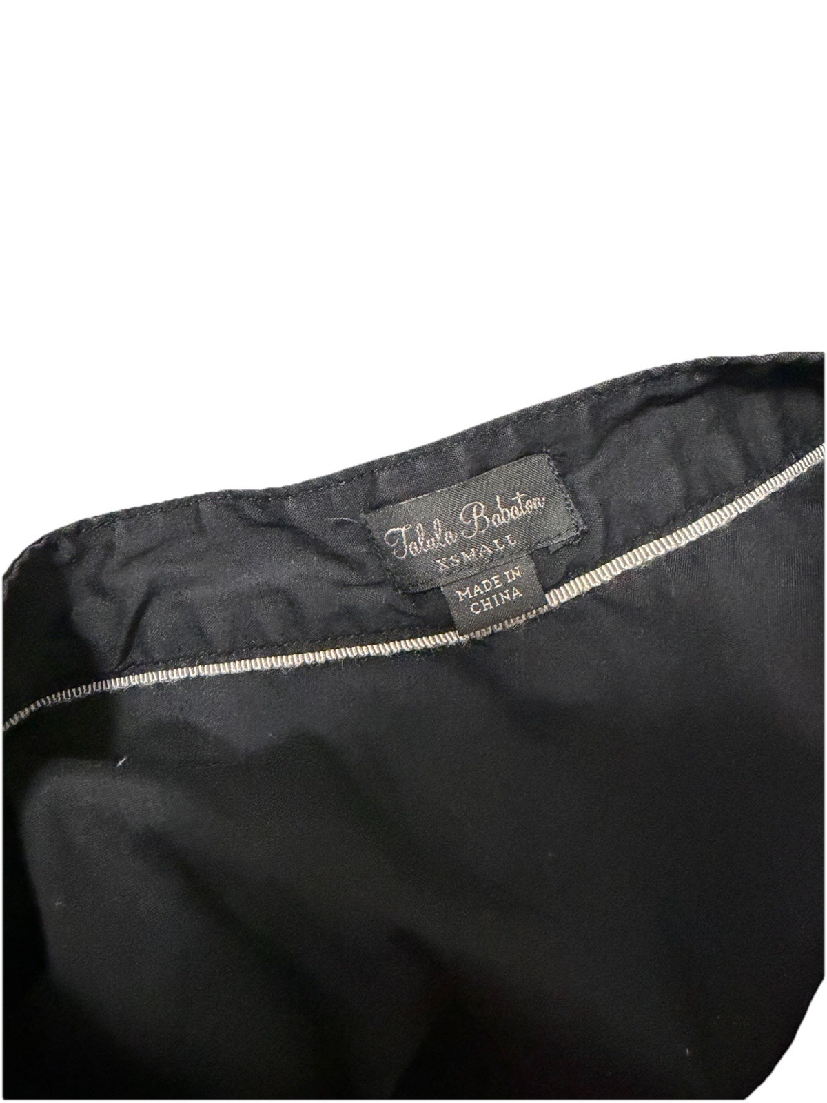 Tabitha Babaton Black Ruffle Collared Button-Up B… - image 2