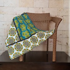 Khanga africano, Leso, Beach Wrap, Pareo, Sarong, Sciarpa, Scialle, Multicolore, Teal