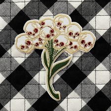 Gothic Skull Bouquet Halloween Iron On Patch