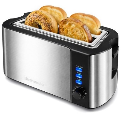 ECT3100 4Slice Long Slot Toaster | Extra Wide Slots for Bagels, Sourdough & T...