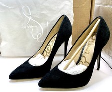 Sam Edelman Danna Pointed Toe Pump - Black Suede - 6M - Stiletto