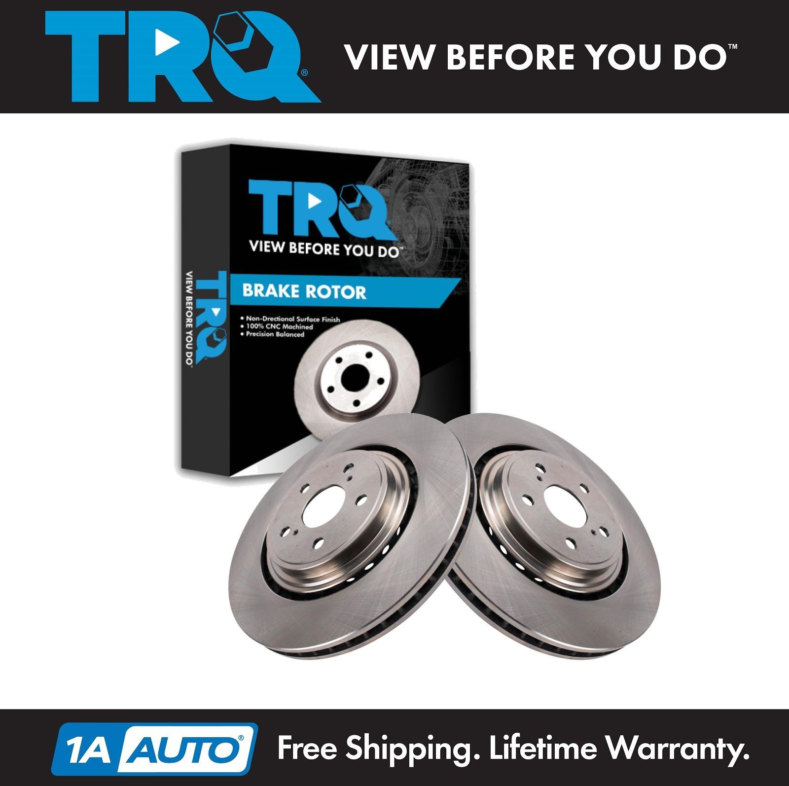 TRQ Front Brake Rotors Set For 2020-2024 Toyota Highlander