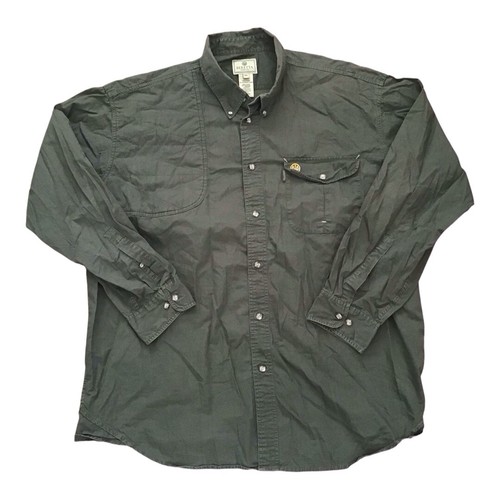 Beretta Herren Schießhemd Langarm Button Down belüftet olivgrün Gr. XXL