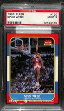 1986 Fleer Spud Webb Rookie Basketball Card #120 PSA 9 Mint. rookie card picture
