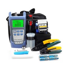 FTTH Fiber Optic Cable Cold Connect Tools Kit Bag w Visual Fault Locator FC-6...