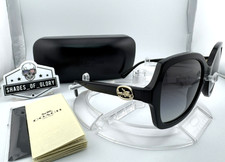 COACH HC 8295 L1147 50028G BLACK DARK GREY GRADIENT SUNGLASSES 56MM NEW 203