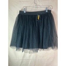 Spirit Halloween Tulle Skirt Women XL Black NEW Layered Mesh Tutu Costume Skirt