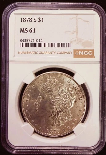 1878-S $1 Morgan Silver Dollar NGC MS-62