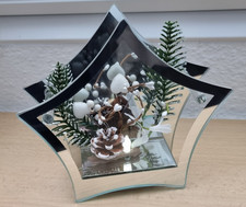 LED-Glasdeko "Arrangement im Glas mit Beleuchtung" Weihnachtsdeko Wohnungsdeko