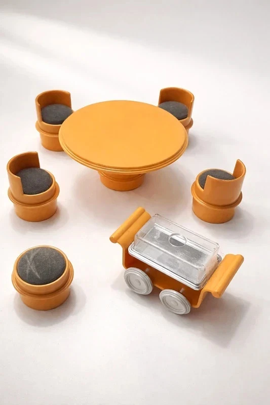 Melody Jane Tavolo In Miniatura Scala 1:12 – Design Intarsio Nero, Per Casa Di Bambole E Diorami - 3