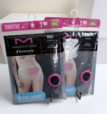 Maidenform Flexees Shaping Briefs 3XL Black Firm Control Cool Comfort 2 Pack