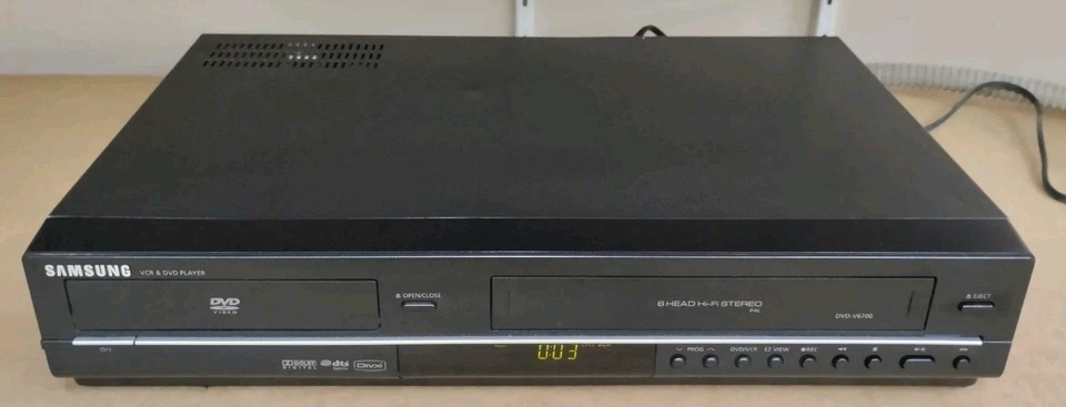 SAMSUNG DVD-V6700 COMBO VHS 6 TESTINE/LETTORE DVD CON TELECOMANDO - Immagine 4 di 4
