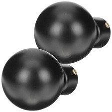 2 Pcs Iron Curtain Rod End Caps Curtain Pole Finials for Home Drapery Decoration