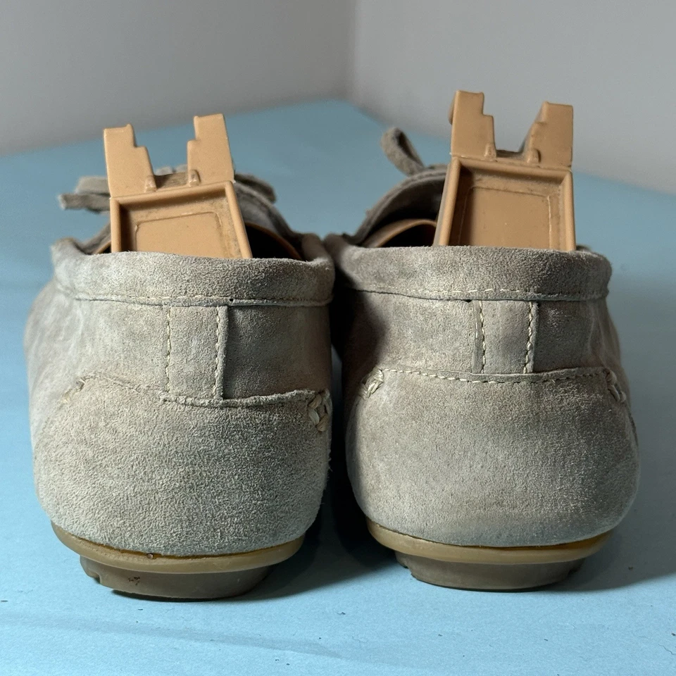 L.L. BEAN Womens Suede Nubuck Loafer Flat Moccasins Beige Size 7,5 M - Image 4 of 4