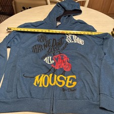 Disney Sweater Mens XL Blue Full Zip Hoodie Mickey Mouse