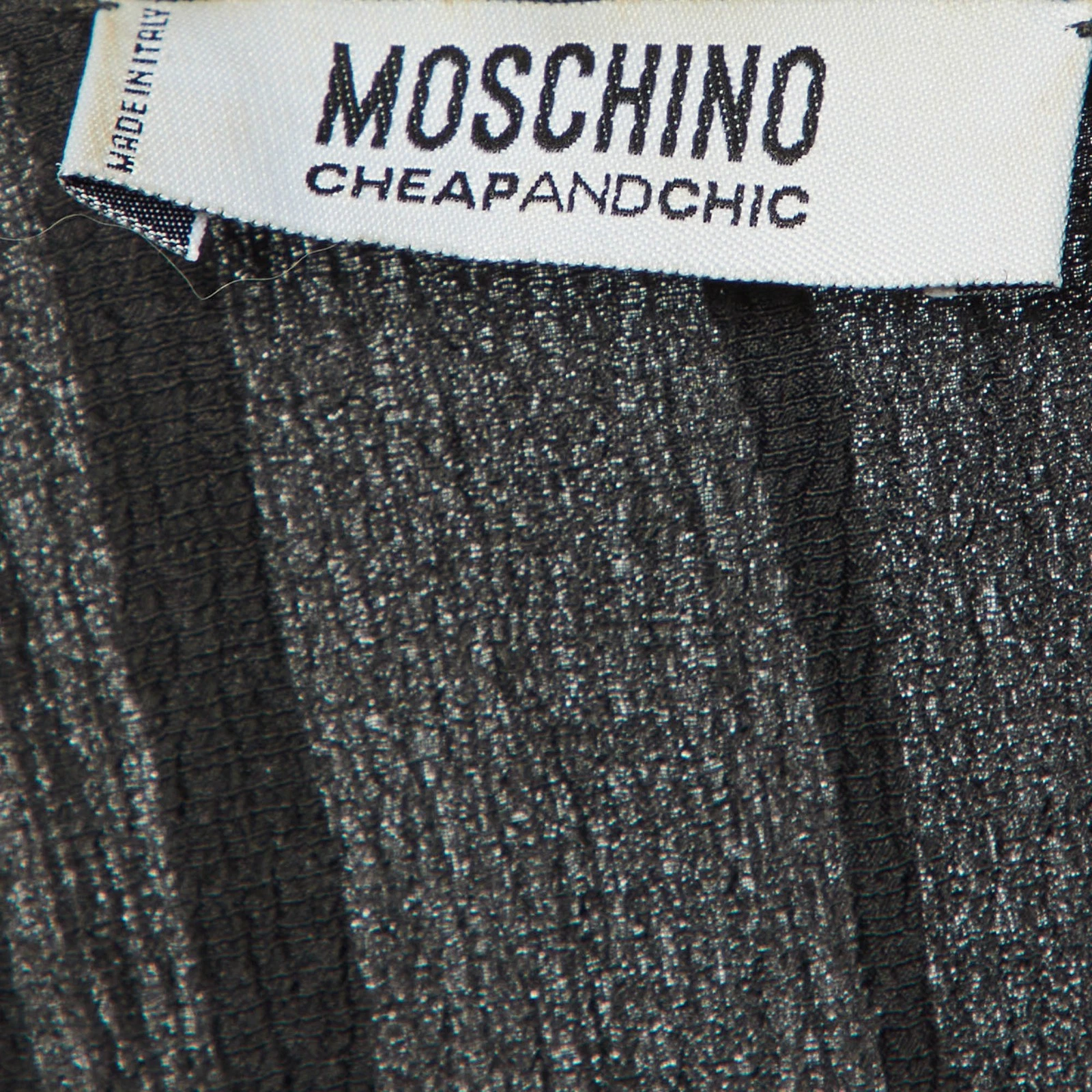 Abito midi Moschino economico e chic nero in crepe S