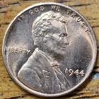 1944 Lincoln Wheat One Cent 1c Coin Red BU #AA709
