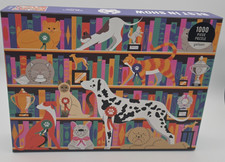Pets with Books 1000 Piece Jigsaw Puzzle Cats Dogs Reading Used