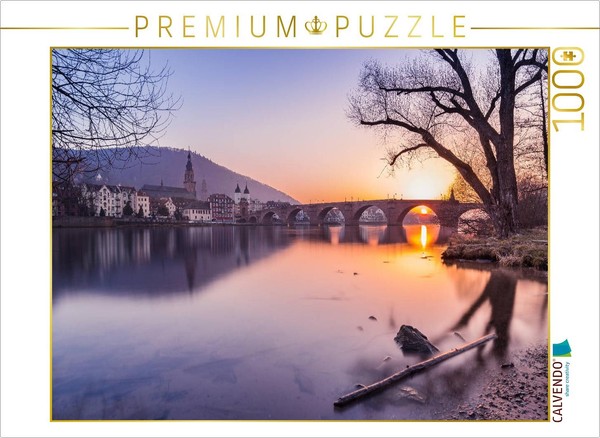Calvendo Puzzle Sunset Near Heidelberg | 1000 Pieces, Finished Size 25.2 × 18.9-image