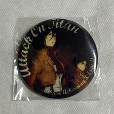 Attack on Titan Mikasa Eren Badge Set Sealed, Anime Collectible,