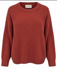 Universal Thread Women’s Rust Textured Knit Jumper Cotton Blend Size M