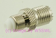 FME Female to MINI-UHF Female Coax Connector Adapter - by W5SWL