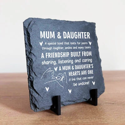 RED OCEAN Mum and Daughter Gifts Slate Sign Christmas Birthday Gift For Mum From Daughter