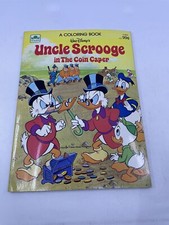 Vintage 1981 Walt Disney's Uncle Scrooge in The Coin Caper Coloring Book NOS