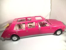 Vintage American Plastic Toys Co Pink Limousine Barbie Sized Limo Made In USA
