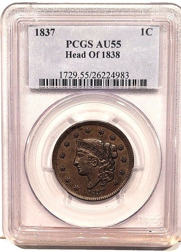 1839 N-14* PCGS MS 64 RB Booby Head Matron or Coronet Head Large 1839 N-14* PCGS MS 64 RB Booby Head Matron or Coronet Head Large
