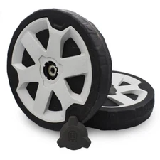 Husqvarna Set of 2 - 11" Replacement Push Mower Wheel w/Bearing & Cap Genuine