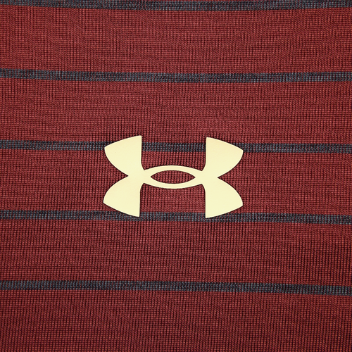 Polo Boston College Under Armour Heatgear calce holgado para hombre pequeño a rayas rojas/negras - Imagen 4 de 11