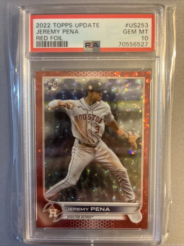 Jeremy Pena 2022 Topps Update PSA 10 #US253 RED FOIL /199 RC Astros
