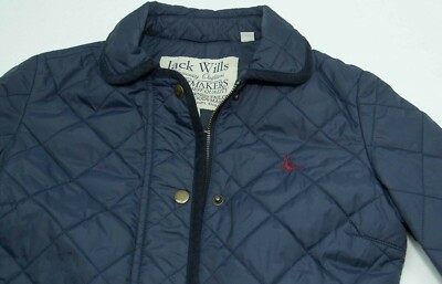 Veste Femme Jack Wills Zippée Matelassée Taille Uk 8-10 (Étiquette