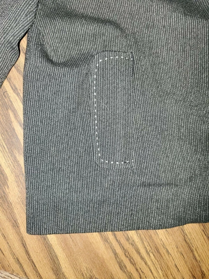 Blazer Top Chaqueta Recortada Willi Smith Para Mujer Manga 3/4 Botón Cuello Frontal M Foto 4 de 4