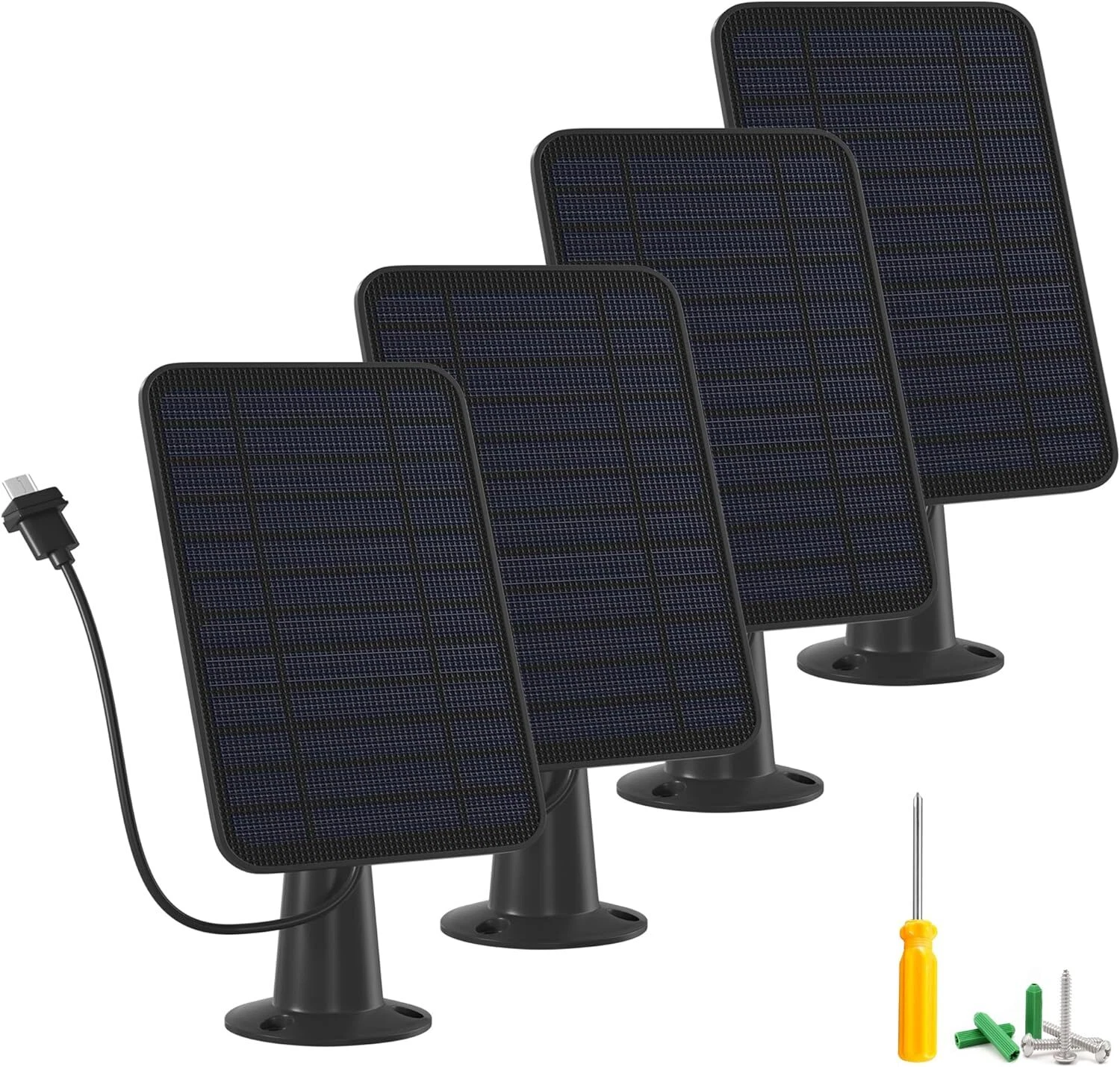 4Pcs Solar Panel Charger for Blink Outdoor/Outdoor(3rd Gen)/XT XT2 Camera USA