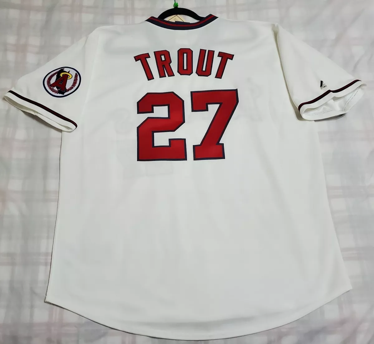 Mike Trout Los Angeles Angels Grey Cool Base Jersey