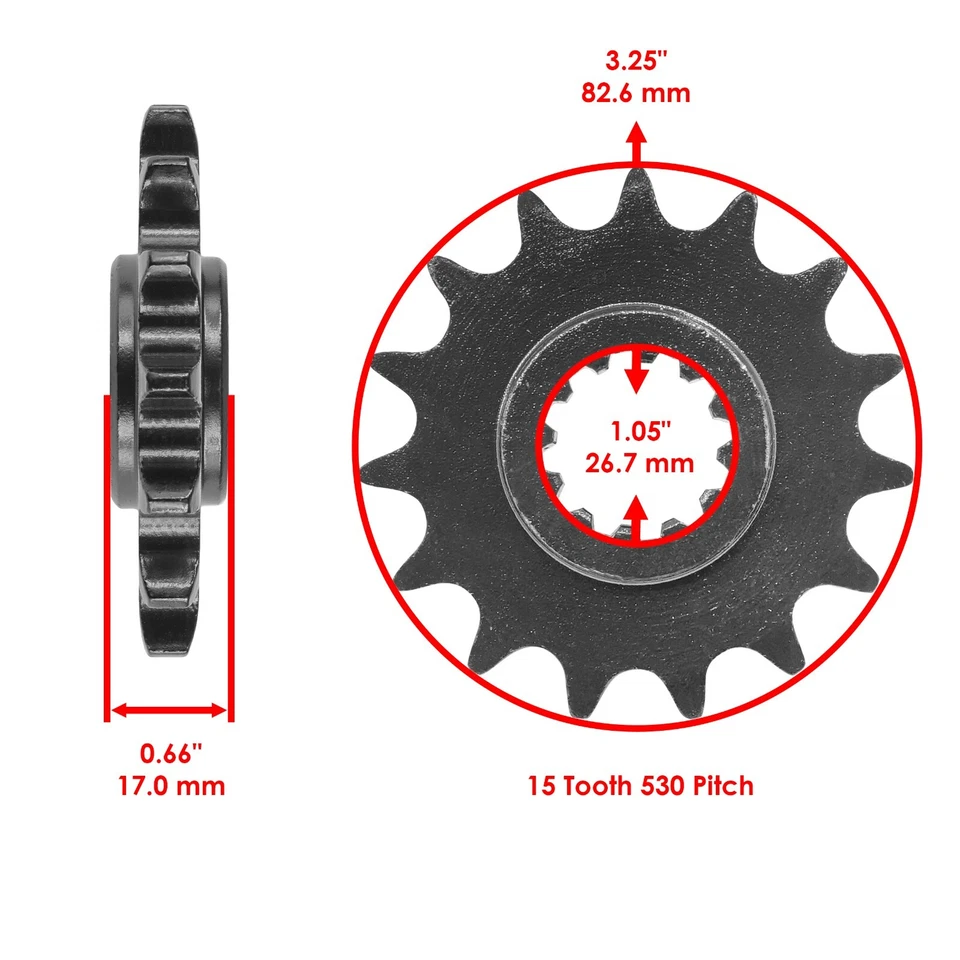 Front & Rear Sprockets Kit for Honda CBR600F2 CBR600F3 CBR600Sjr 1991-1996 - Image 2 of 4