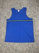 Vintage Speedo Tank Top Mens XL Blue Sleeveless USA Beach Swimming Adult