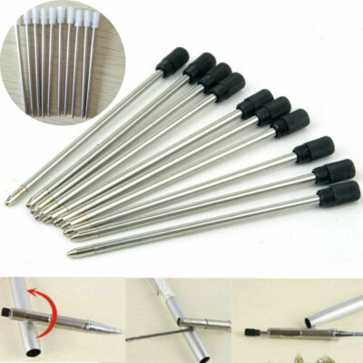 (10 Pack) Ballpoint Pen Refills for Cross Pens Medium Fine Point Black/Blue  Ink